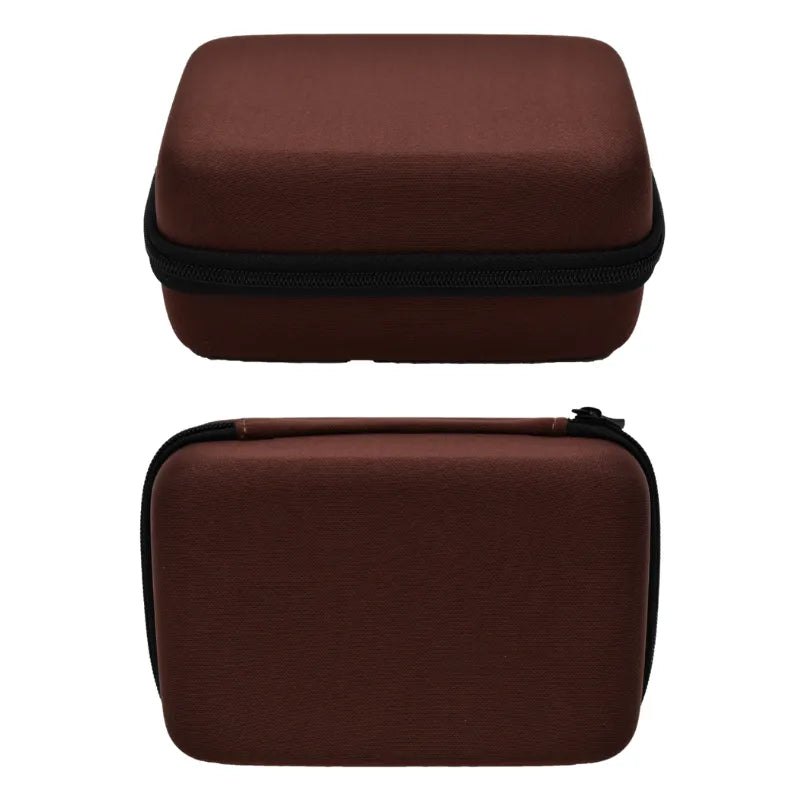 Coffret gommage corps naturel marron, forme rectangulaire, fermeture éclair noire, routine beauté cocooning.