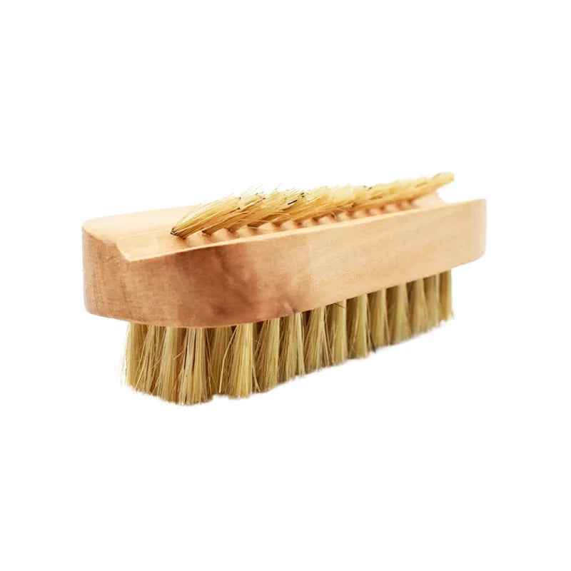 Brosse ongles bois écologique double face nettoyage exfoliation soin