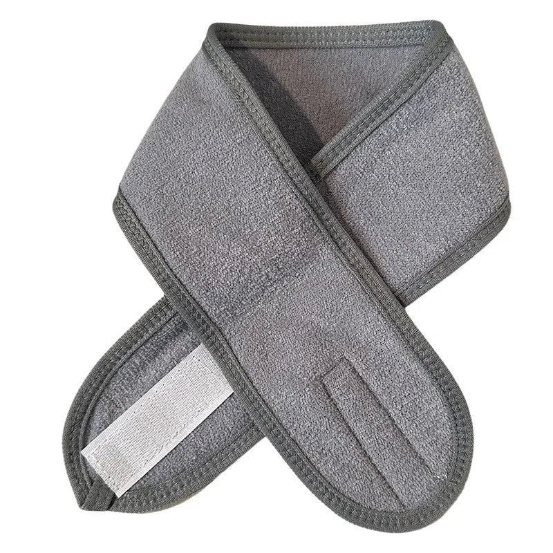 Bandeau cheveux gris démaquillage scratch polyester absorbant adaptable