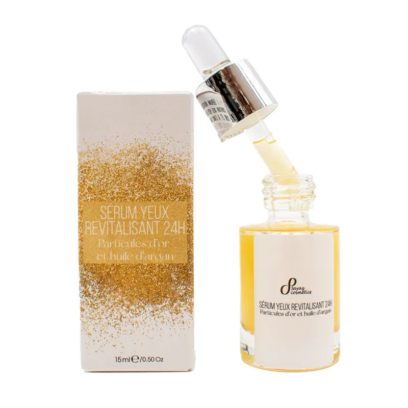 Sérum naturel contour yeux or huile argan rétinol collagène 15ml