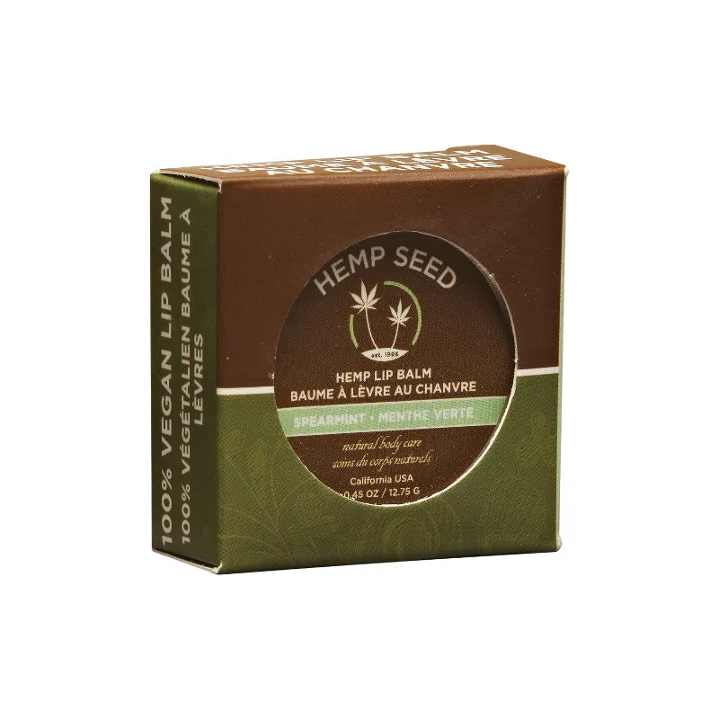 Baume à lèvres chanvre naturel hydratant menthe verte lèvres sèches gercées
