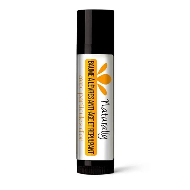 Baume lèvres anti-âge volumateur hydratant beurre cacao karité or luxe