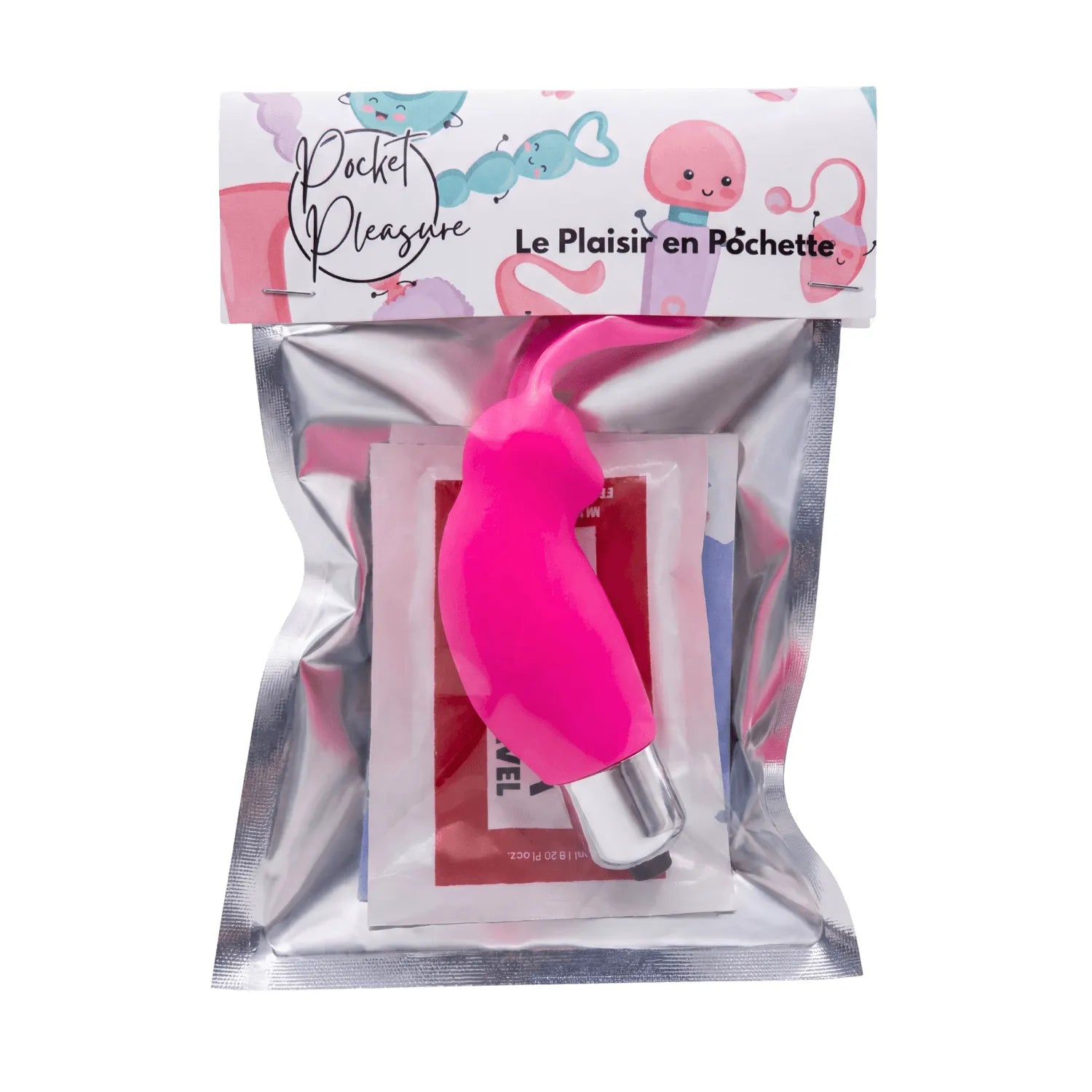 Mini stimulateur clitoridien silicone doux oreilles lapin rose puissant compact