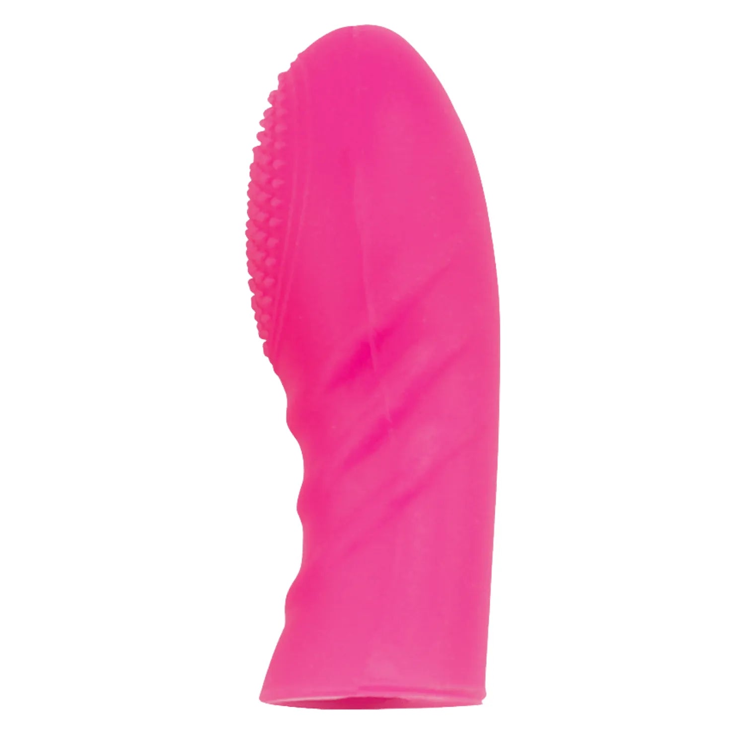 Doigt Chinois Stimulation Texturée Silicone Rose Hypoallergénique Ergonomique 5.6g