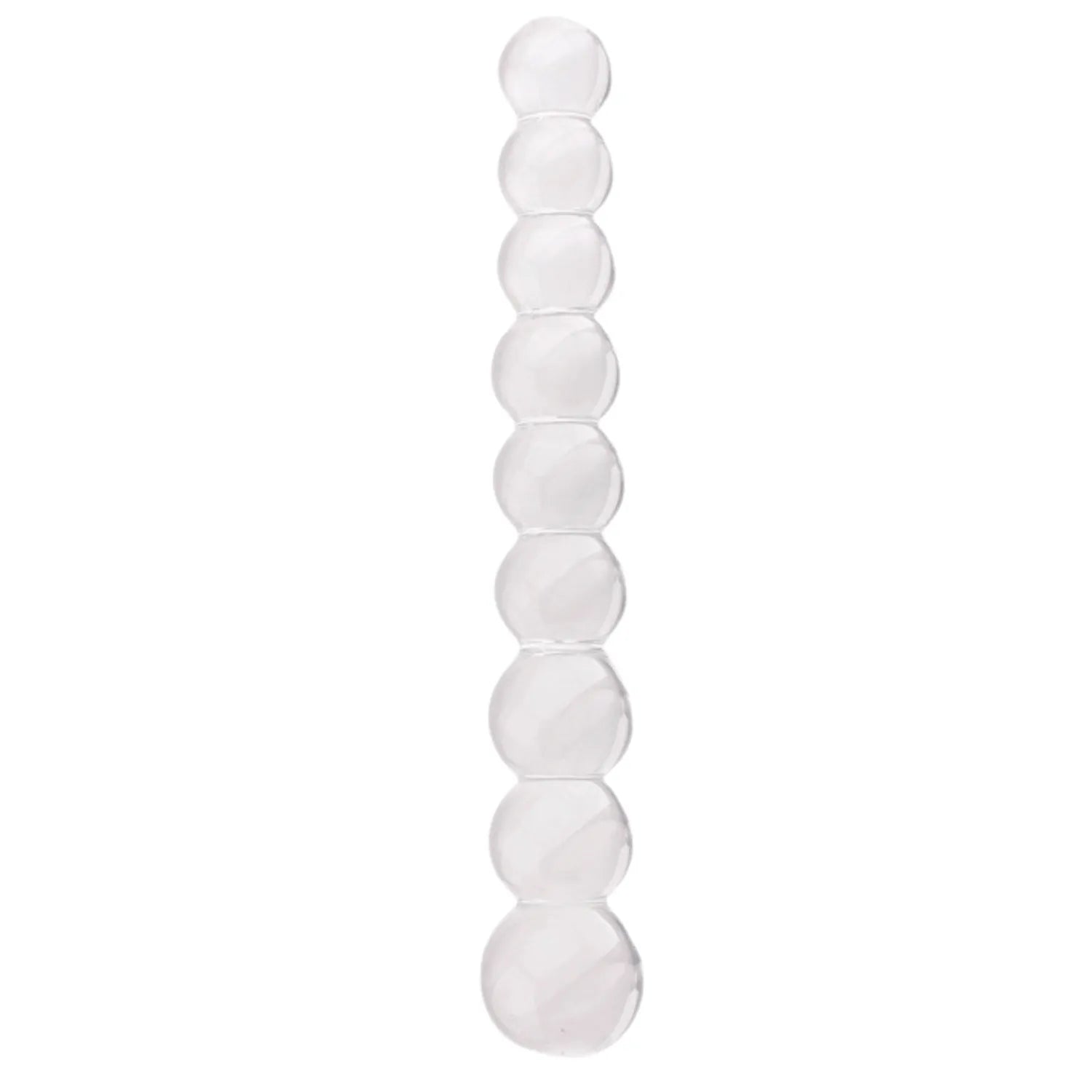 Chapelet anal verre transparent neuf boules progressives sensations chaudes froides