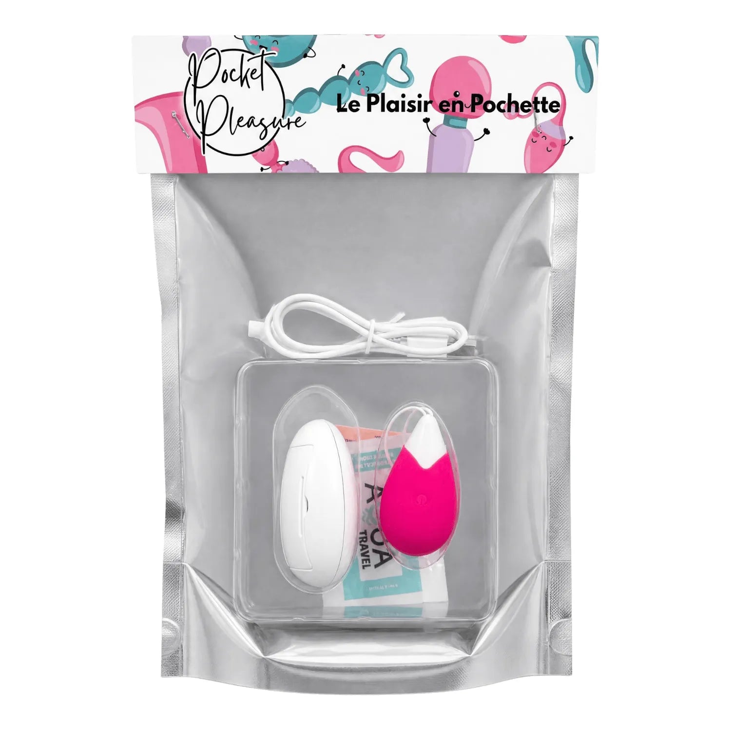Œuf Vibrant Télécommandé Ergonomique Silicone Fuchsia 10 Modes Rechargeable USB