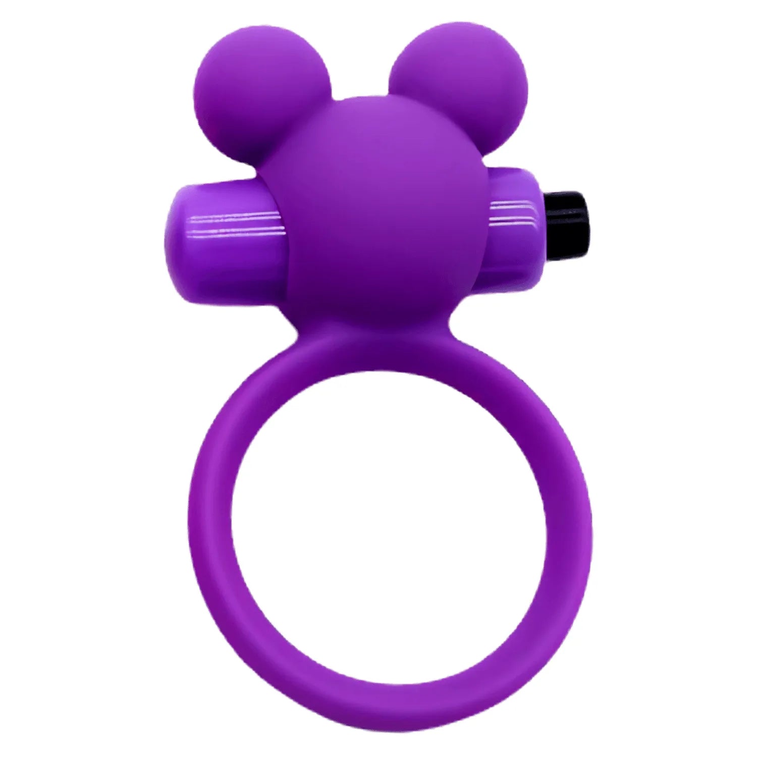 Anneau Vibrant Ourson Silicone Violet Stimulation Double Kawaii Couples