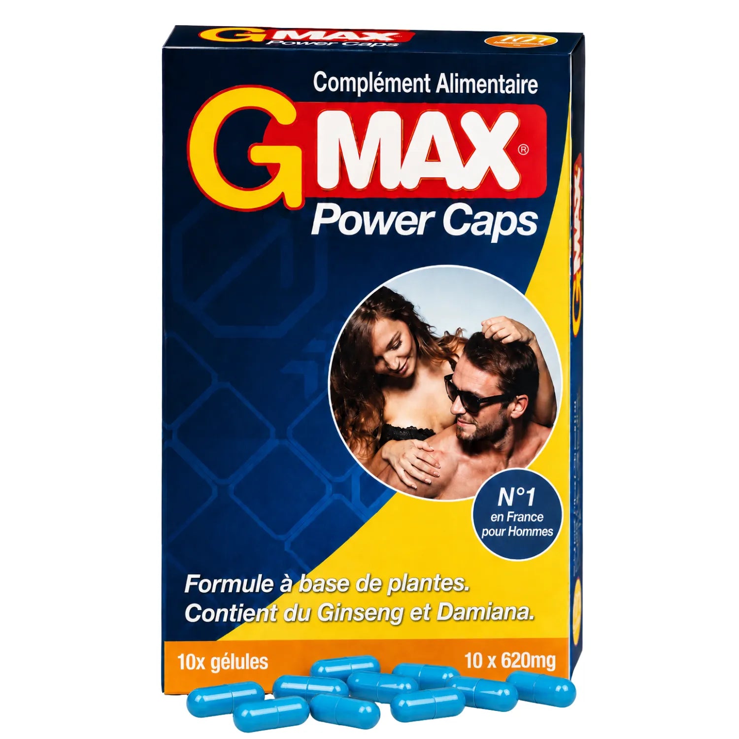 G-MAX Power Caps complément alimentaire homme ginseng ginkgo libido capsules