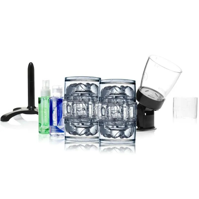 Accessoires mains libres adaptateur support douche manchette chauffante connexion double manchon réaliste lubrifiant hydrosoluble nettoyage compact discret ergonomique