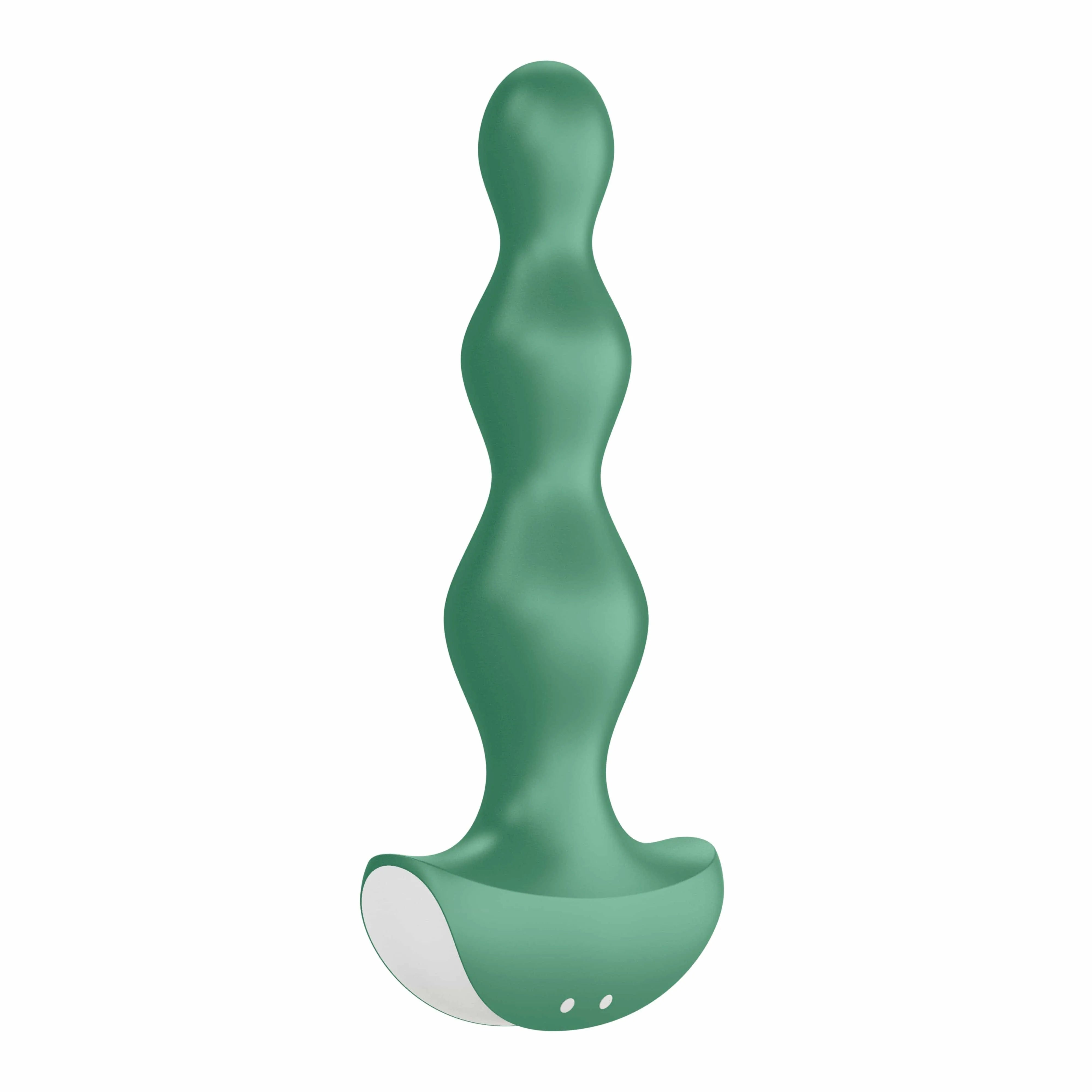 Plug anal vibrant vert Satisfyer Lolli 2, silicone sphérique, base large, 12 vibrations, 2 moteurs puissants.