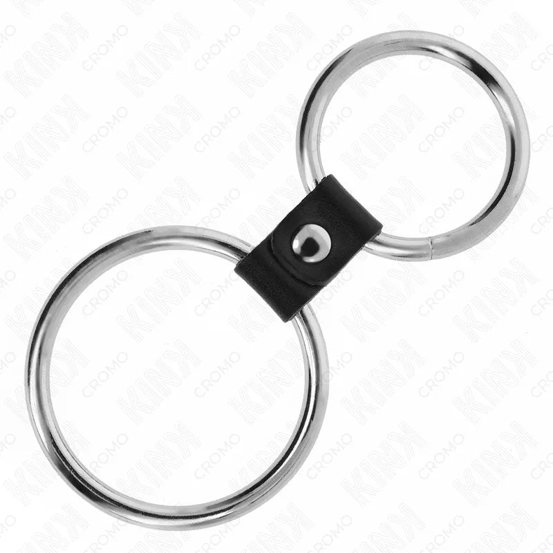 Anneau pénien ajustable cuir noir haute qualité, design élégant et résistant, idéal pour jeux BDSM sécurisés.