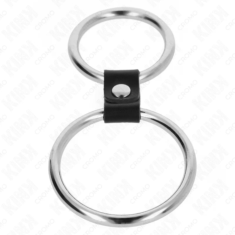 Anneau pénien ajustable cuir noir haute qualité, design élégant et résistant, idéal pour jeux BDSM, confort et sécurité.