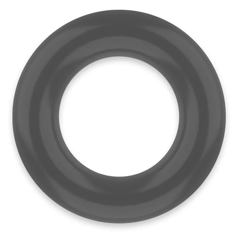 Anneau pénien noir en TPE hypoallergénique, souple et ergonomique, pour prolongation érection, discret et hygiénique.