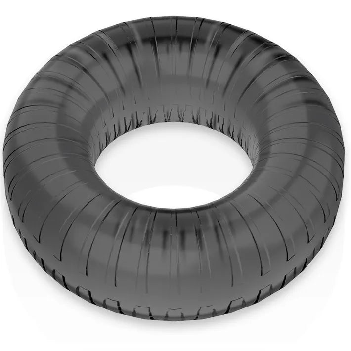 Anneau pénien noir en TPE hypoallergénique, texture douce, compression uniforme, taille ajustable pour performance sexuelle.
