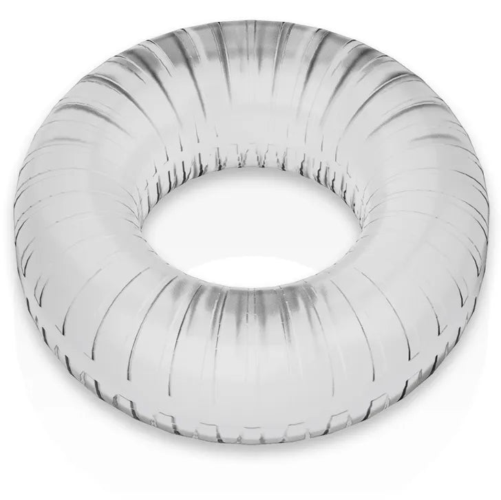 Anneau pénien transparent TPE hypoallergénique, souple, circulaire, pour érection ferme et prolongée.