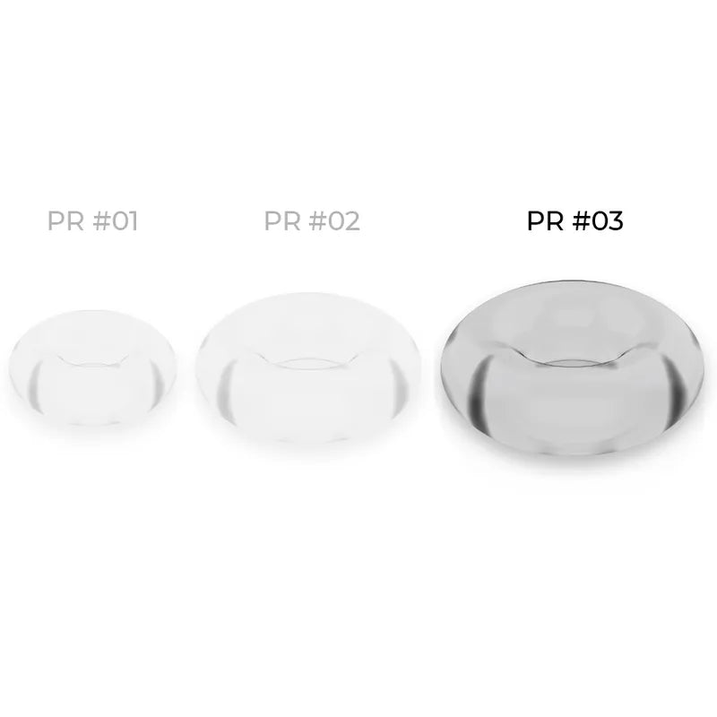 Anneau pénien hypoallergénique TPE transparent, ergonomique, extensible, pour confort et performance intime.