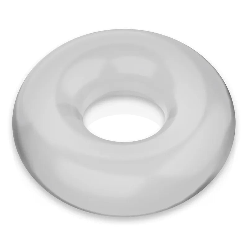 Anneau pénien hypoallergénique TPE transparent, forme ergonomique, extensible, pour confort et performance intime.