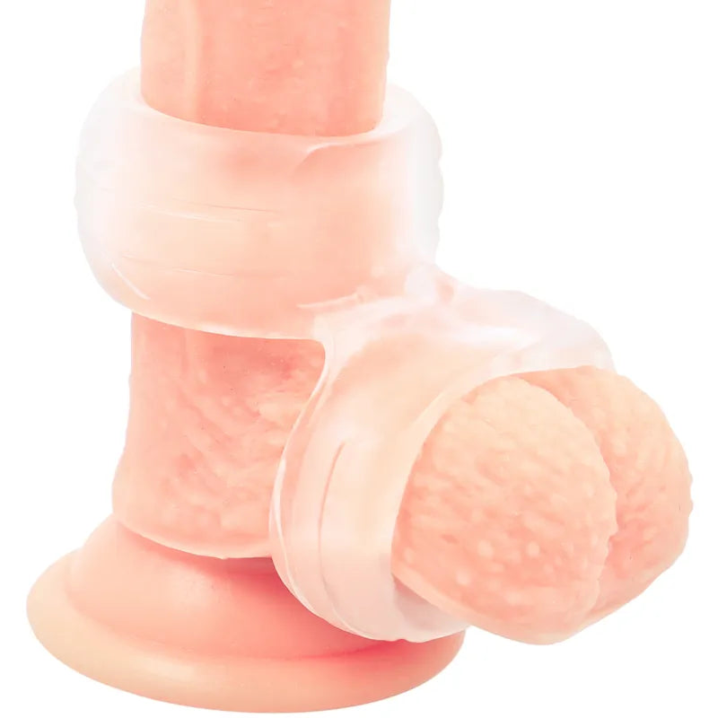 Anneau pénien testiculaire hypoallergénique TPE, transparent, doux, compression uniforme, érection prolongée, facile à net...