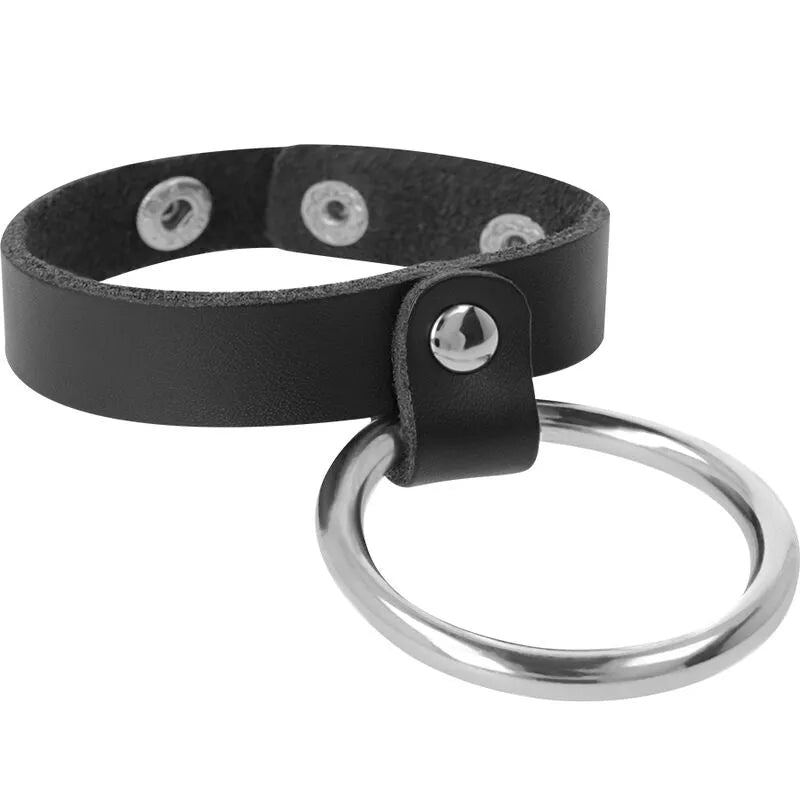Anneau pénien testiculaire métal noir, design ergonomique, hypoallergénique, élégant, pour érection prolongée BDSM.