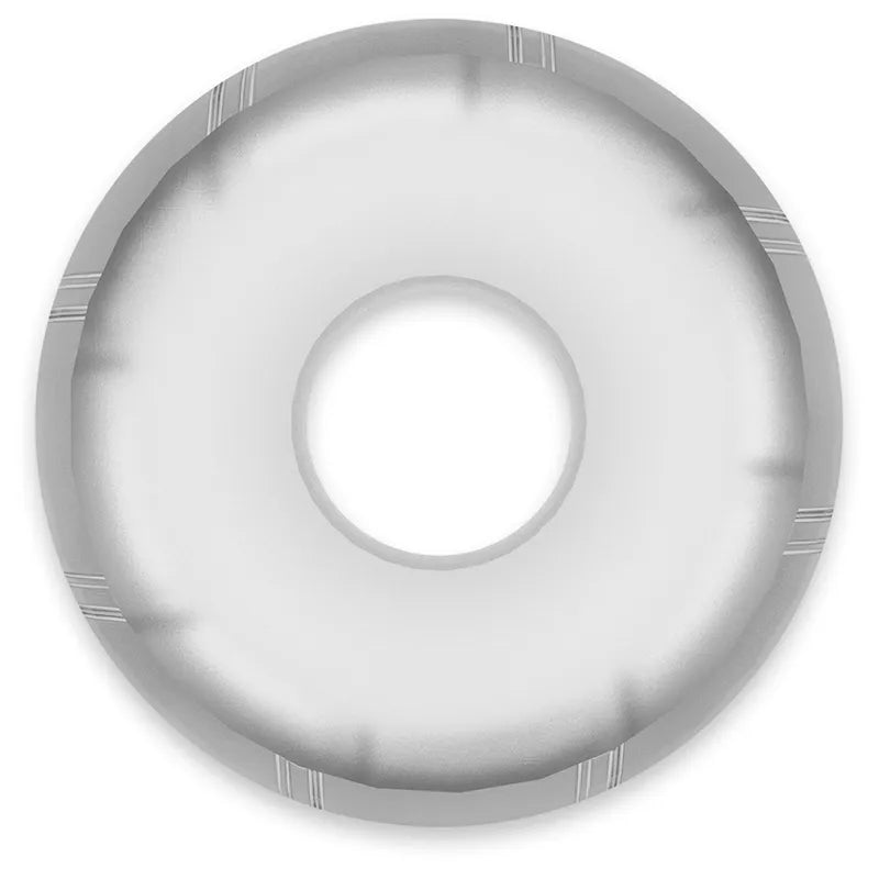 Anneau pénien TPE hypoallergénique gris, doux et élastique, pour prolongation érection et intensité sensation.