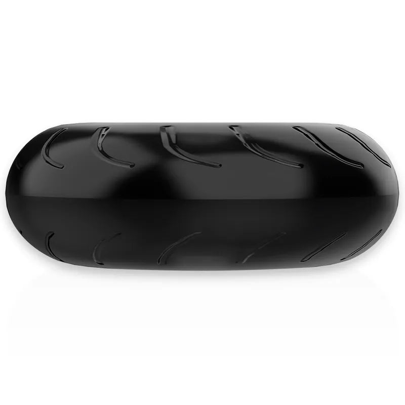Anneau pénien noir en TPE hypoallergénique, design lisse et compressif, confort durable pour érection prolongée.