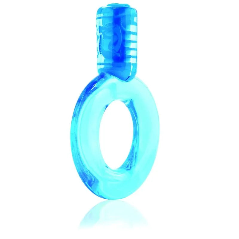 Anneau pénien vibrant bleu, moteur puissant, extensible, rechargeable, pour stimulation intense et érection prolongée.