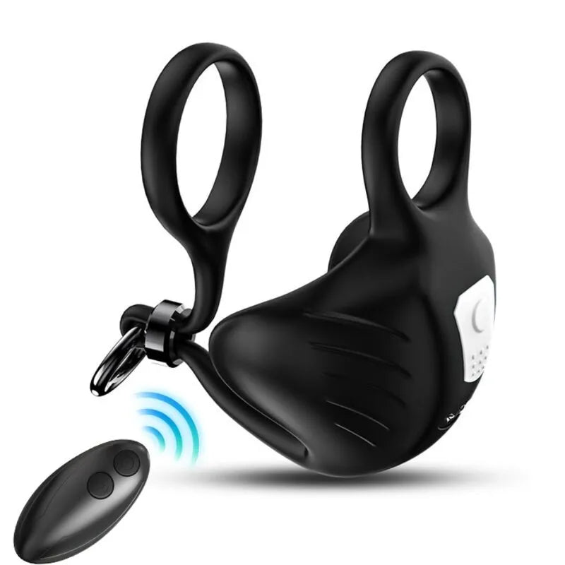 Anneau pénien vibrant étanche neuf modes vibrations silicone ABS médicale rechargeable batterie ergonomique stimulation scrotum ajustable boucle métallique Armony