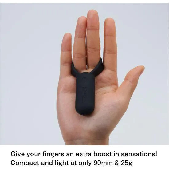 Anneau vibrant noir compact en silicone, forme ergonomique, sur une main, pour couples, 5 vibrations, imperméable, USB.