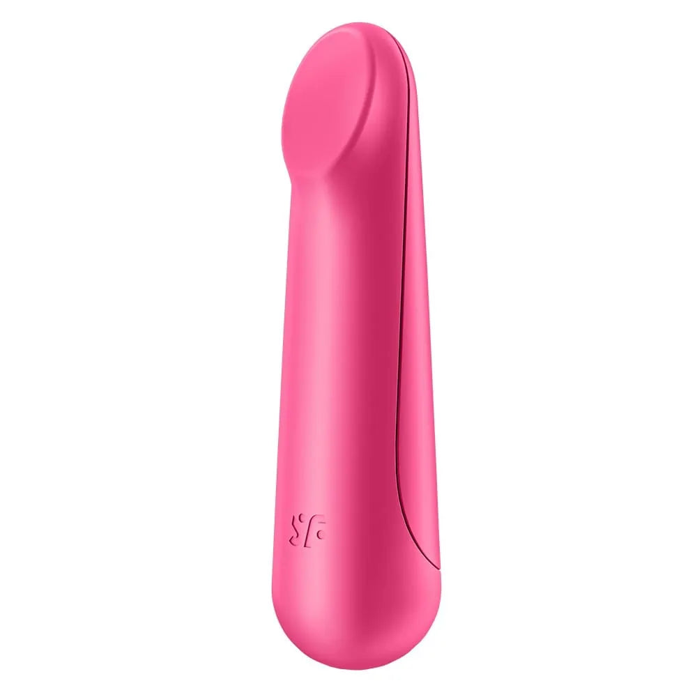 Vibromasseur rouge USB Ultra Power Bullet, forme ergonomique, silicone biocompatible, waterproof, rechargeable.
