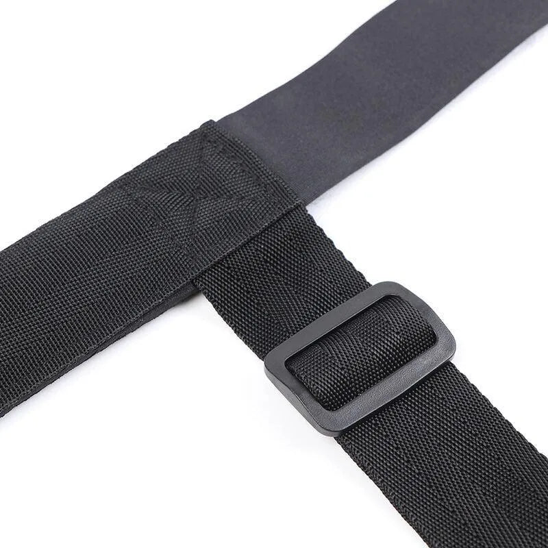 Bâillon ajustable noir avec menottes en tissu hypoallergénique, boucle métallique, design ergonomique pour débutants fétic...