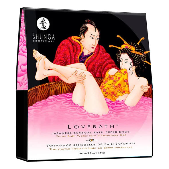 bain érotique japonais Shunga relaxant gel onctueux parfumé perles hydratant peau sensoriel intime sensuel apaisant naturel