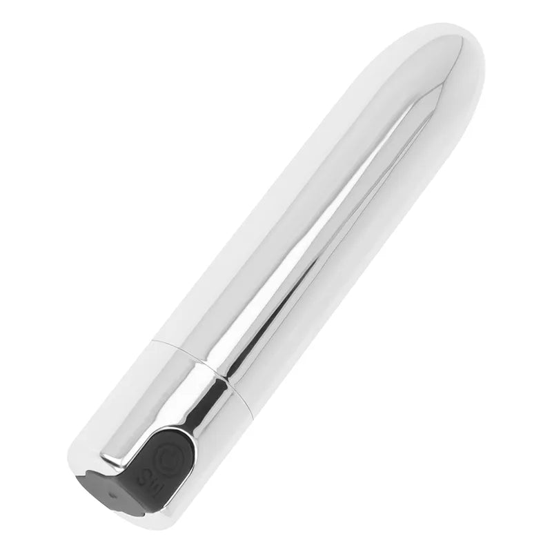 Balle Vibrante Argentée Rechargeable USB Portable Discrète Compacte Puissante Silencieuse Sans Phtalates Dix Modes Vibrations Finition Élégante Cadeau OHMAMA