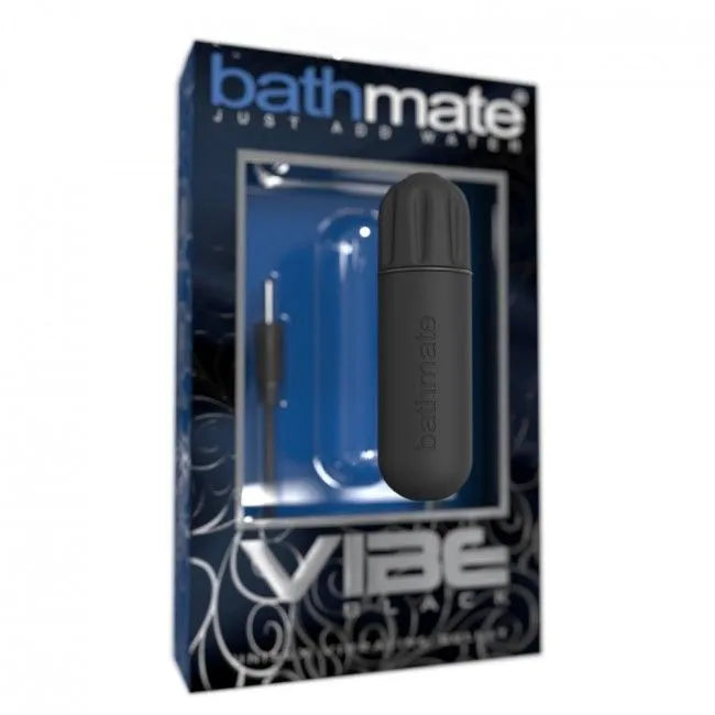 Balle vibrante noire compacte, étanche, rechargeable USB, dans coffret cadeau, pour hydrothérapie et bien-être.