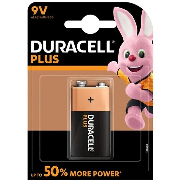 Batterie alcaline 9V Duracell fiable longue durée conservation six ans compacte légère compatible détecteurs fumée micros