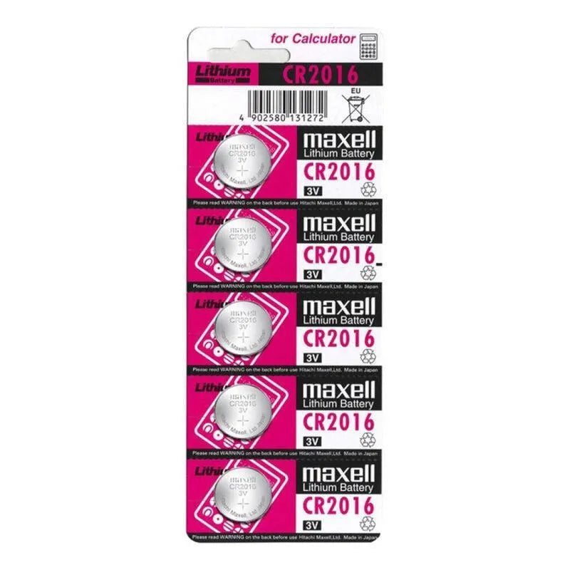 Batterie lithium CR2016 Maxell 3V longue durée dix ans haute performance compacte fiable économique télécommandes montres calculatrices alarmes porte clés