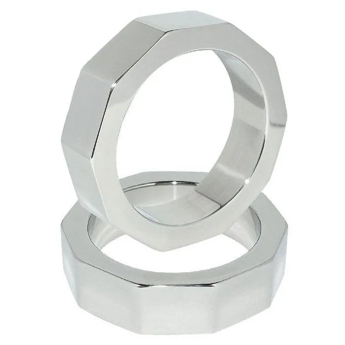 anneau pénien acier inoxydable BDSM robuste durable lisse poli ergonomique confort optimal amélioration érection prolongation plaisir fétichiste intime sécurité hygiène