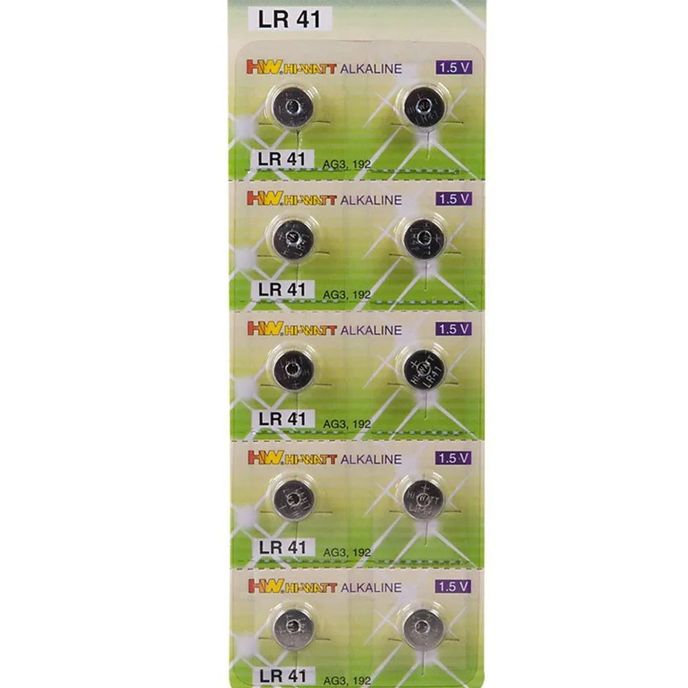 Boîte dix piles bouton LR41 alcalines longue durée puissance fiable montres calculatrices jouets pratique compacte économique