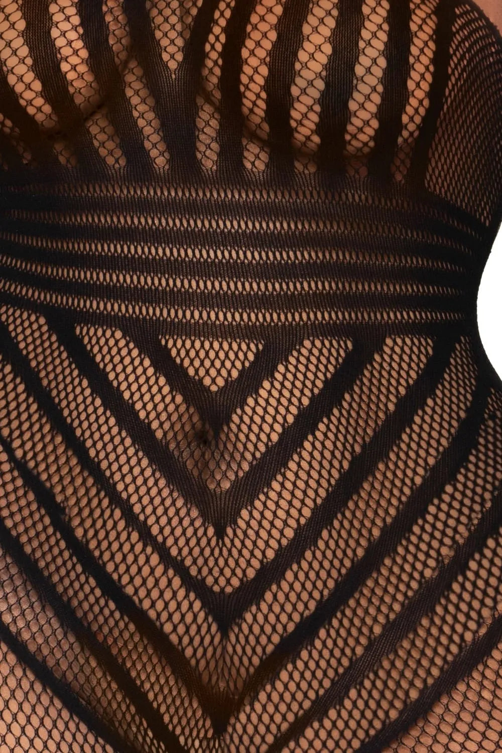Combinaison résille noire grande taille, col licou, bretelle dos, entrejambe ouvert, élégante et sensuelle, nylon élasthanne.