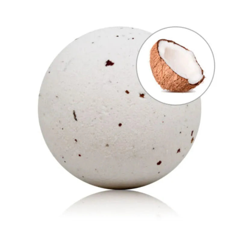 Bombe bain relaxante coco pétales rose parfumée hydratante adoucissante apaisante sensorielle spa romantique énergisante tonifiante antistress sommeil 140g