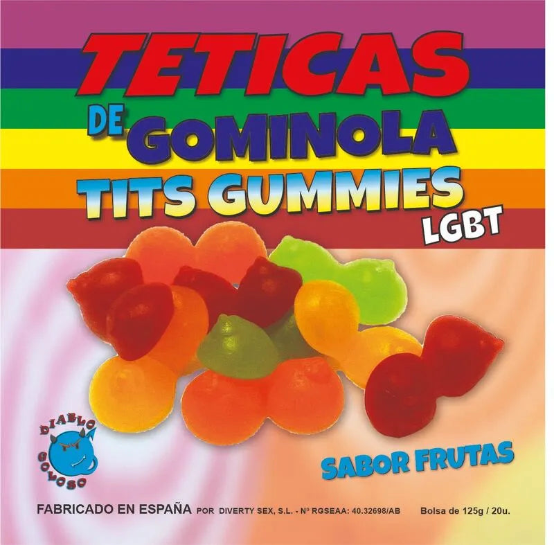 bonbons moelleux érotiques seins moulés colorés acidulés fruités variés boîte noire brillante cadeau enterrement vie jeune fille soirée intime gourmande