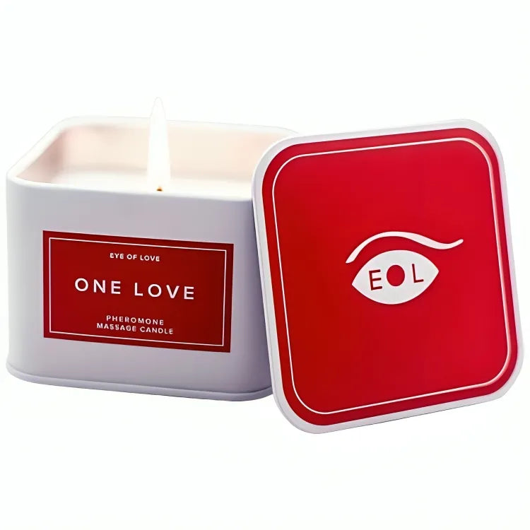 bougie massage phéromones naturelles sensualité intime beurre karité soyeuse tiède apaisante hydratante parfumée captivante végétalienne éthique non testée animaux