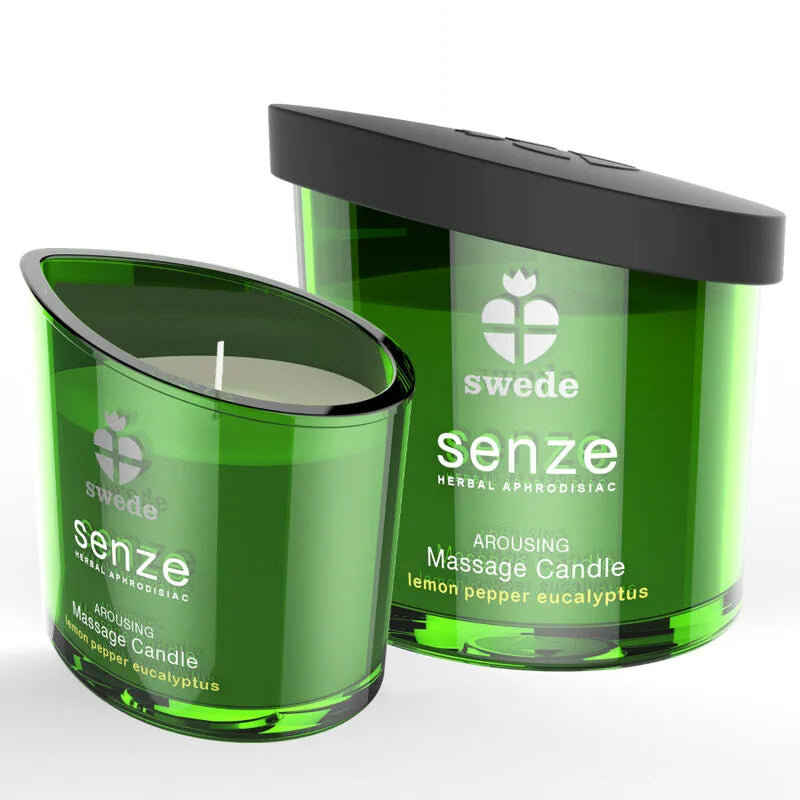 Bougie Massage Excitante Sensorielle Citron Poivre Eucalyptus Chauffante Nourrissante Hydratante Naturelle Soja Coco Karité CireAbeille CireCandelilla Avocat Jojoba Aloe Aphrodisiaque
