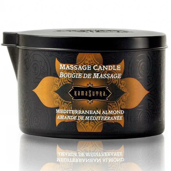 Bougie Massage Amande Douce Parfumée Nourrissante Chauffante Sensuelle Intime Noix Coco Beurre Karité VitamineE 170g 35heures