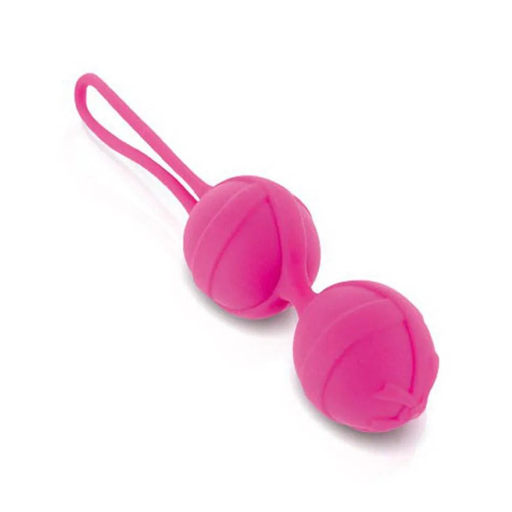 boules geisha fuchsia rééducation périnée postnatale silicone sans phtalate étanche texture souple douce silencieuses billes stimulantes cadeau boîte compactes ergonomiques
