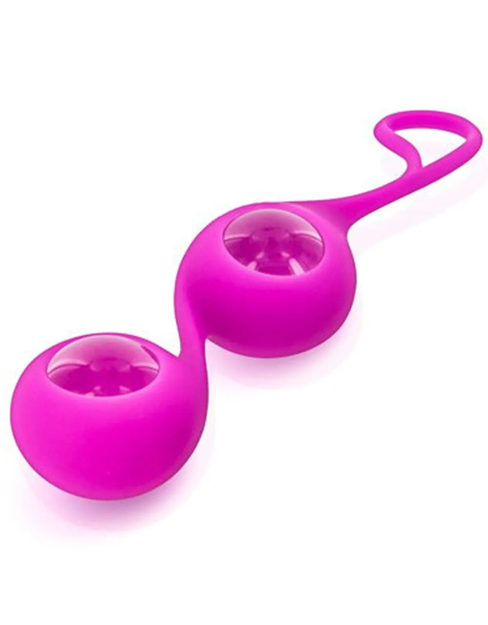 Boules de Geisha roses avec billes de verre amovibles, design ergonomique pour renforcement périnéal.
