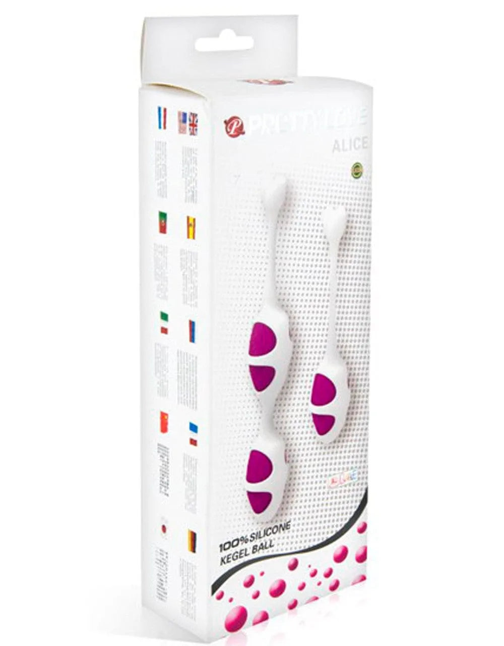 Boules de Geisha Kegel blanches et violettes, texture douce, sans phtalate, pour raffermir le plancher pelvien.