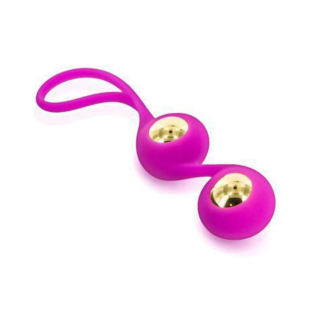 boules Geisha plaisir originales double billes acier plaquées or 18carats utilisables intime stimulateur anal longueur11cm diamètre22mm sans phtalates