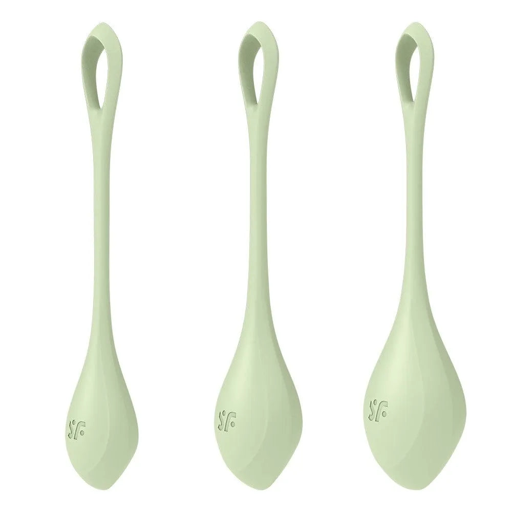 ensemble boules geisha trois tailles poids progressifs silicone médical biseautées anneau retenue sécurité facile nettoyage efficacité rééducation périnée stimulation orgasmes