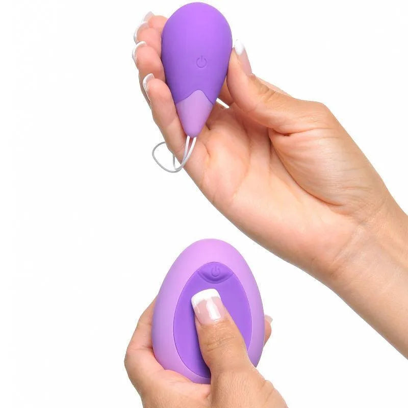 Boule de Geisha vibrante violette avec télécommande sans fil, ergonomique, rechargeable, pour exercices Kegel et plaisir.