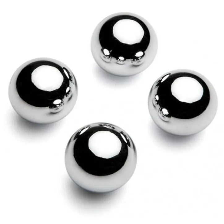 Boules de geisha magnétiques argentées, 10 mm, stimulation intense, tonification pelvienne, renforcement musculaire.
